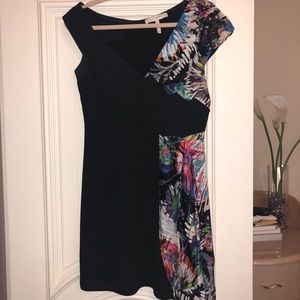 Black dress with chiffon details